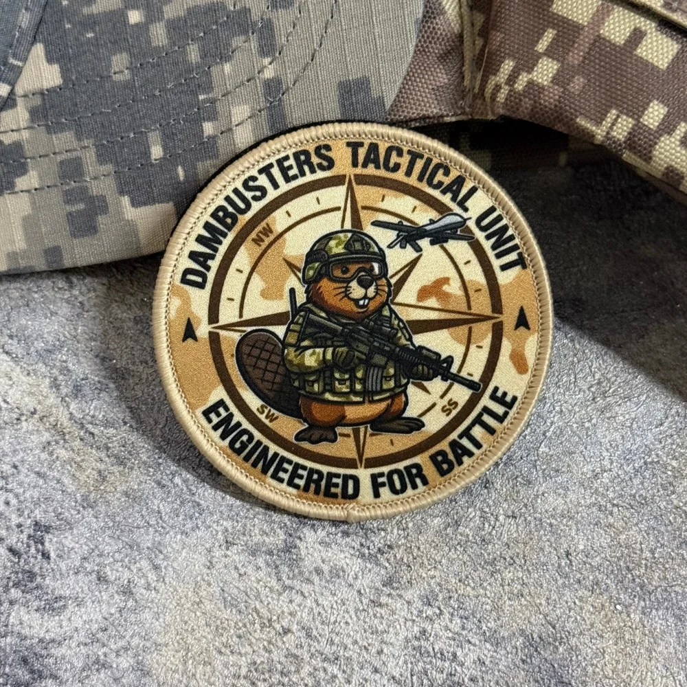 Parche táctico Beaver Squad moral impresa con Velcro
