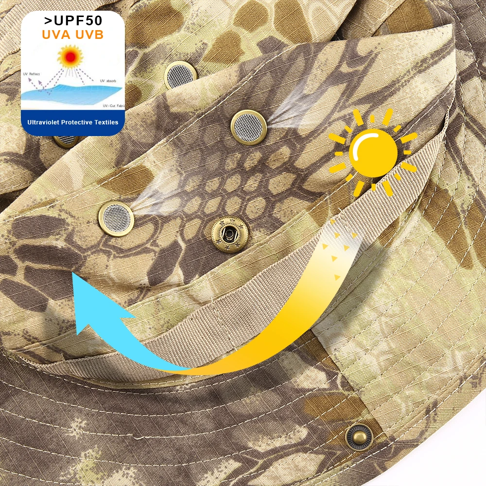 JIUSUYI Boonie Táctico Camouflage – Airsoft Caza Verano - imagen 3
