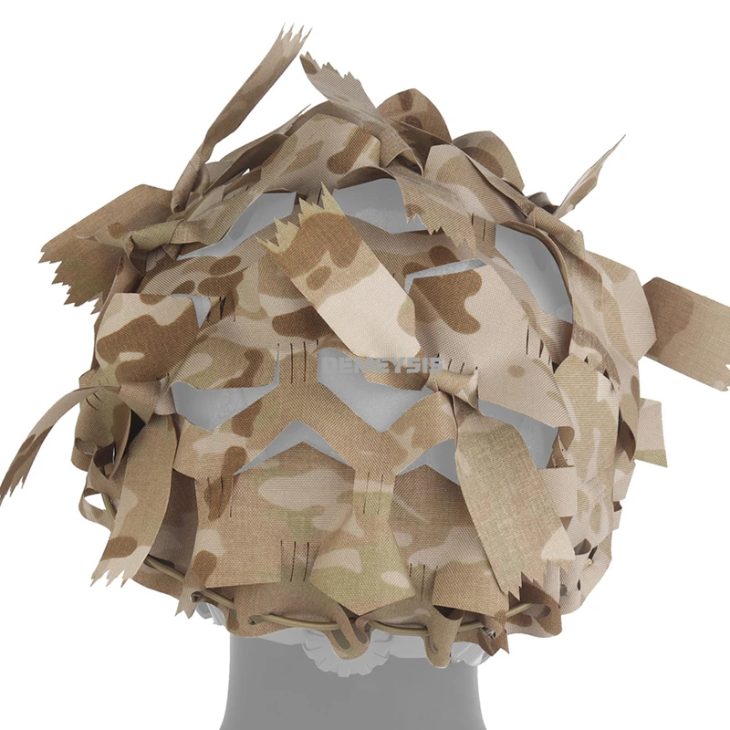 Cubierta camuflaje 3D para casco airsoft con cordón elástico hoja láser - imagen 3