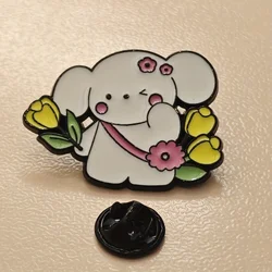 Broche metálico conejo dibujo animado para niña