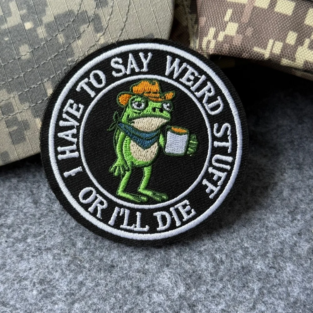 Parche bordado de velcro rana vaquera – Insignia de moral - imagen 5
