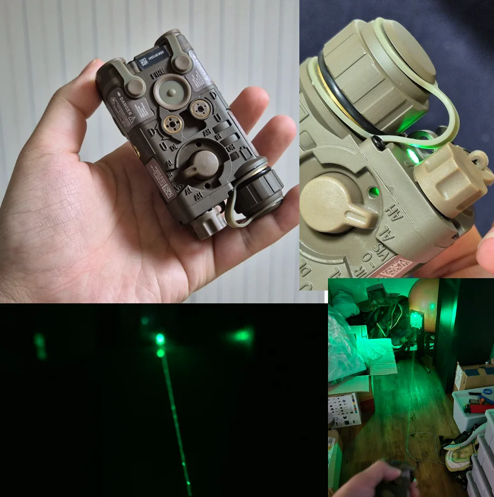 Indicador láser NGAL verde para caza, LED intermitente nylon