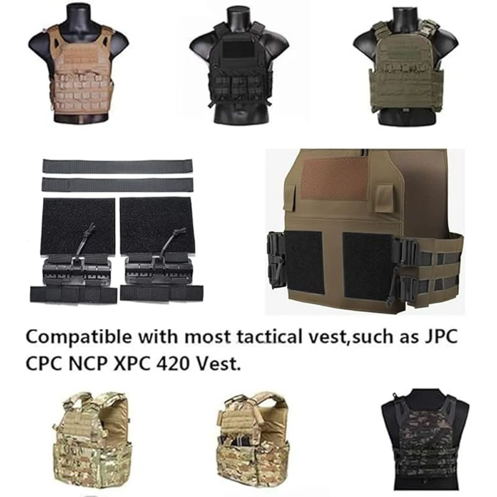 Kit de hebilla táctica QRS para chaleco en colores BK/CB/RG/MC