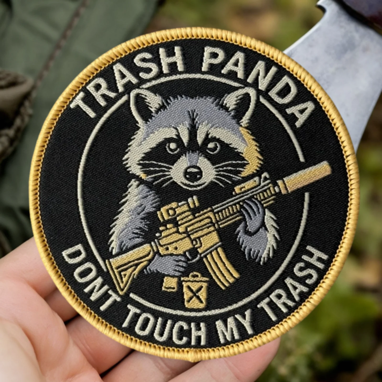 Trash Panda – Parche táctico de moral con mapache y velcro - imagen 5