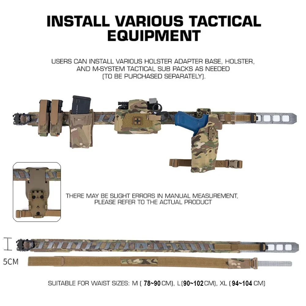 Cinturón táctico MOLLE doble con sistema magnético para caza - imagen 4