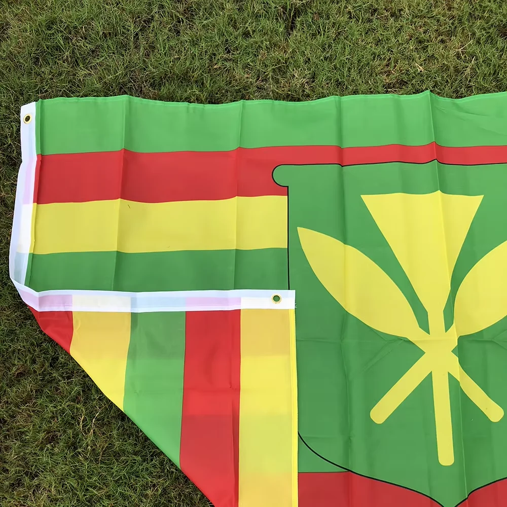 Bandera hawaiana Kanaka Maoli de poliéster para pared - imagen 4