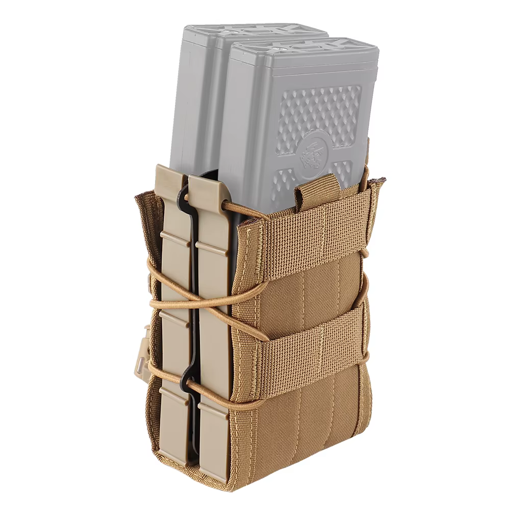 Bolsa táctica MOLLE doble cargadores magnética 5.56/7.62 M4 AK - imagen 4