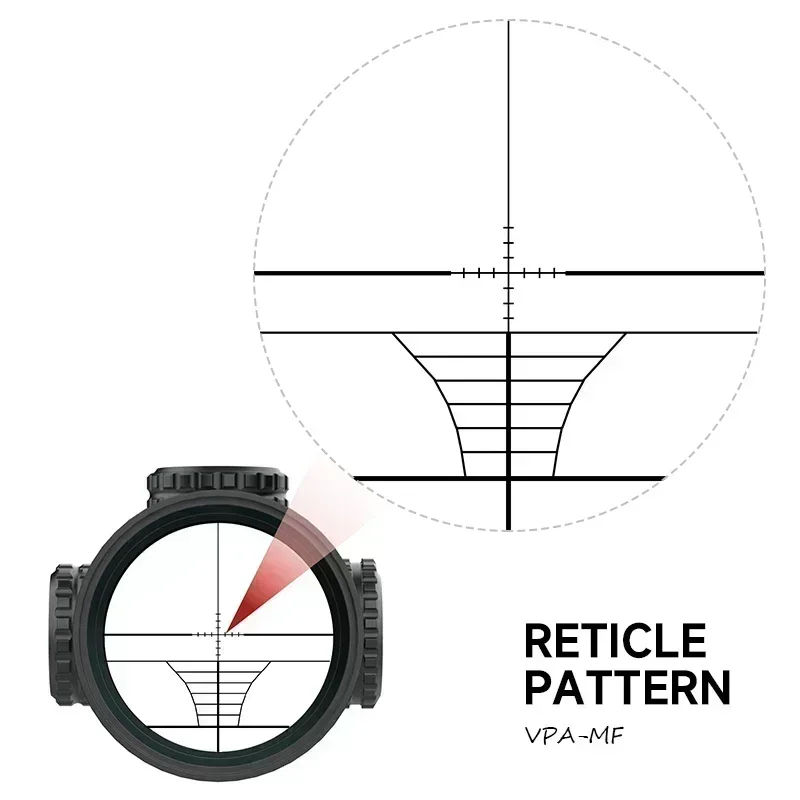 Mira óptica táctica para rifle de airsoft con retícula iluminada - imagen 2