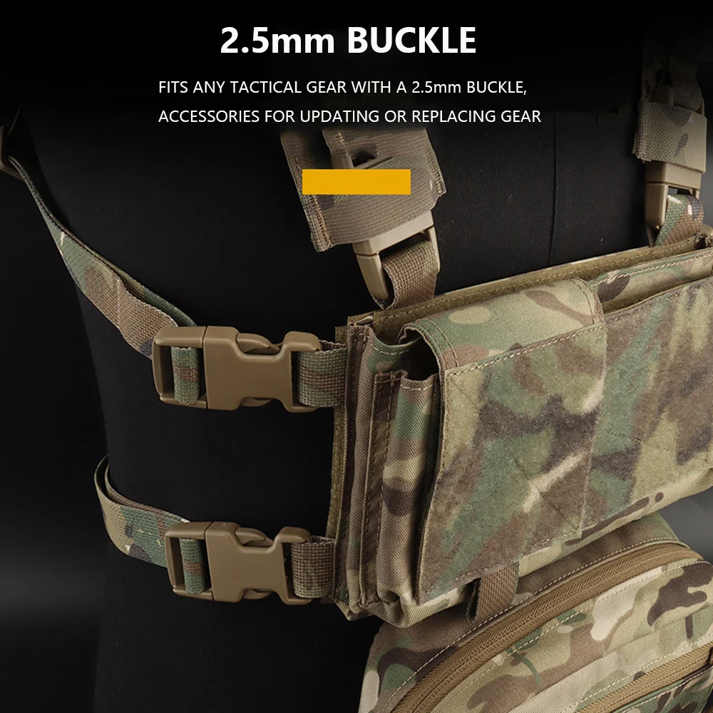 Hebilla liberación rápida táctica 25mm para chaleco y bolsas - imagen 2