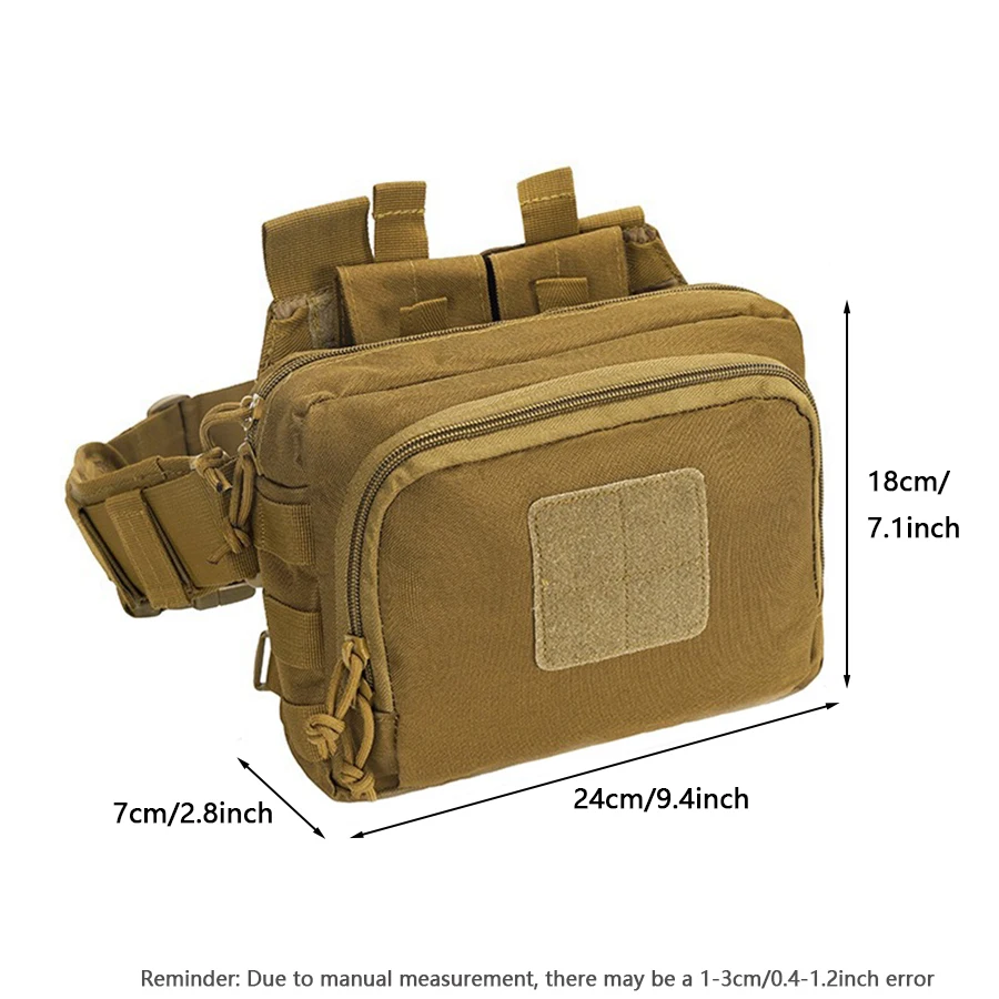 Bolsa táctica MOLLE gran capacidad con múltiples bolsillos exterior