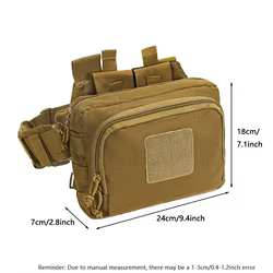 Bolsa táctica MOLLE gran capacidad con múltiples bolsillos exterior