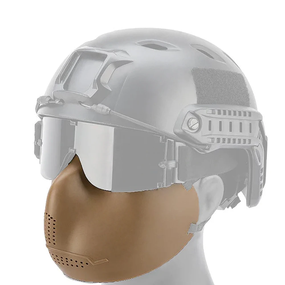 Máscara táctica de paintball con calavera – Protección facial media - imagen 4