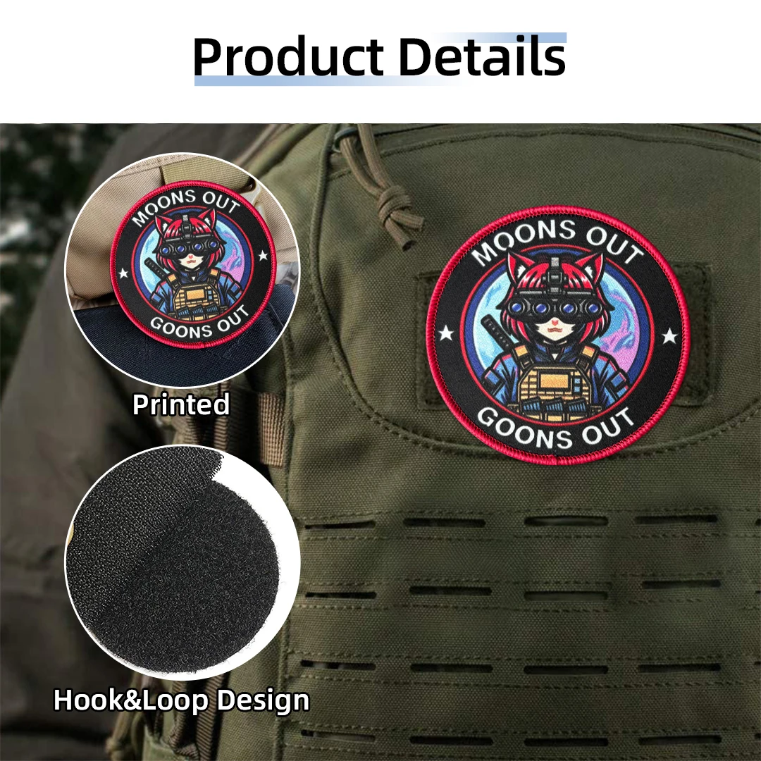 Parche táctica MOLLE gancho y bucle Waifu NVG airsoft mochila - imagen 5
