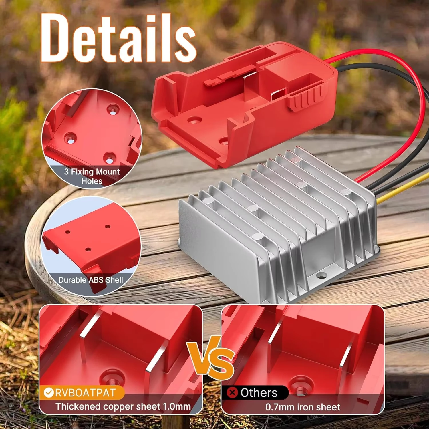 Milwaukee convertidor DC 18V a 12V – Regulador voltaje batería - imagen 3