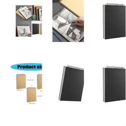 Cuaderno de bocetos con alambre hojas gruesas en blanco