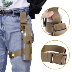 Funda táctica para botella de agua con soporte para muslo