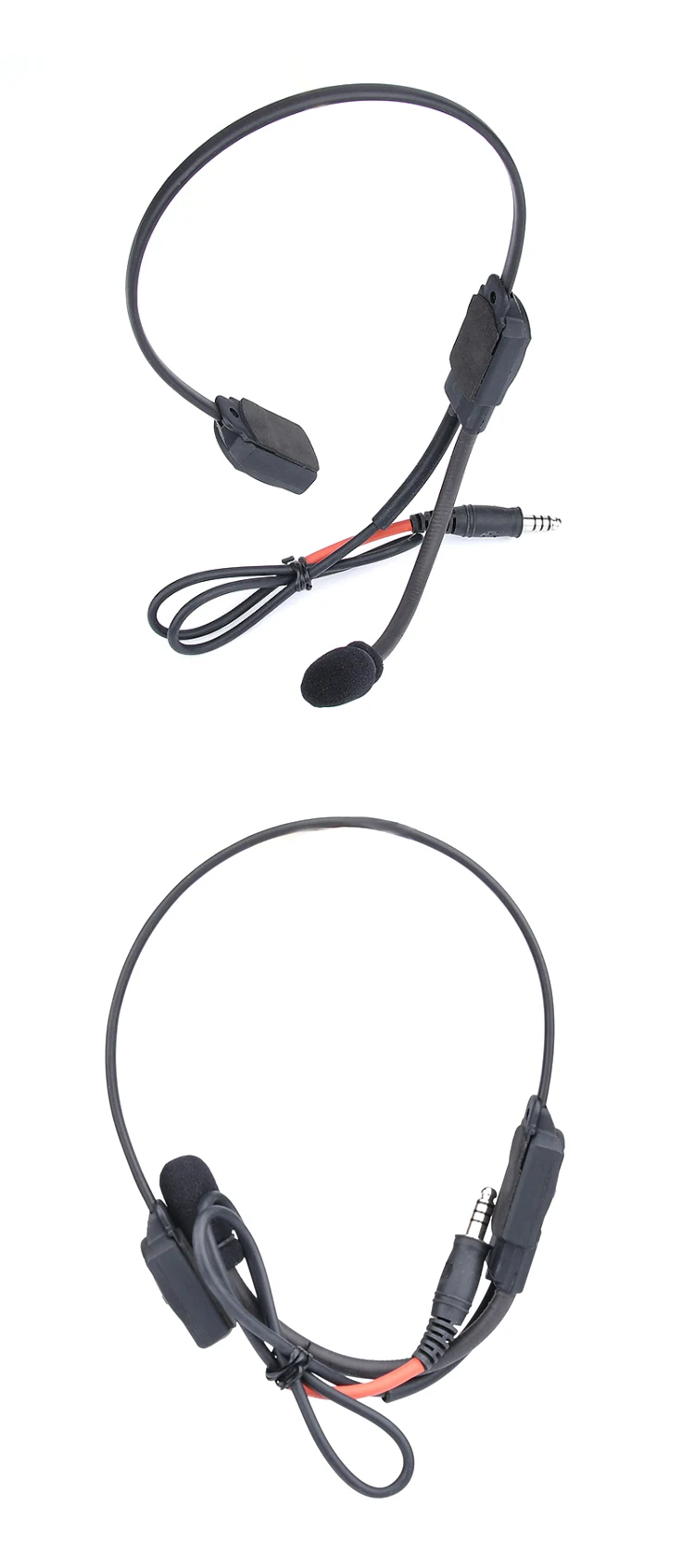 Usuario usando auriculares con casco