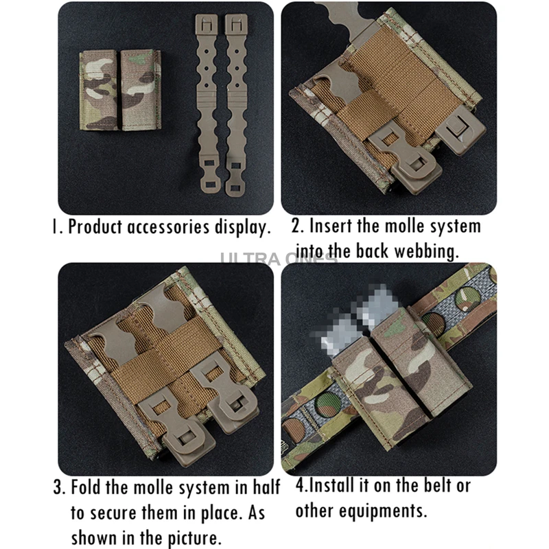 Fundas para cargadores 1911 MOLLE doble apertura rápida cintura - imagen 2