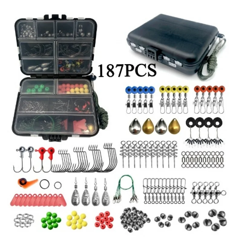Kit de pesca con anzuelos y plomos, caja para lubina o lucioperca - imagen 3