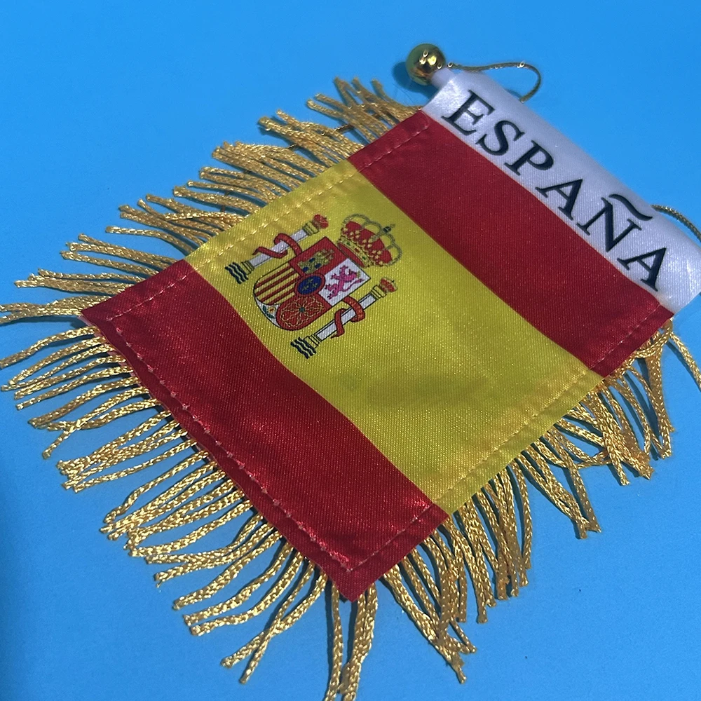 Bandera para ventana de coche España 8x12 cm