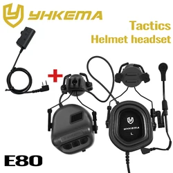 Auriculares tácticos E80 con protección auditiva Kenwood PTT