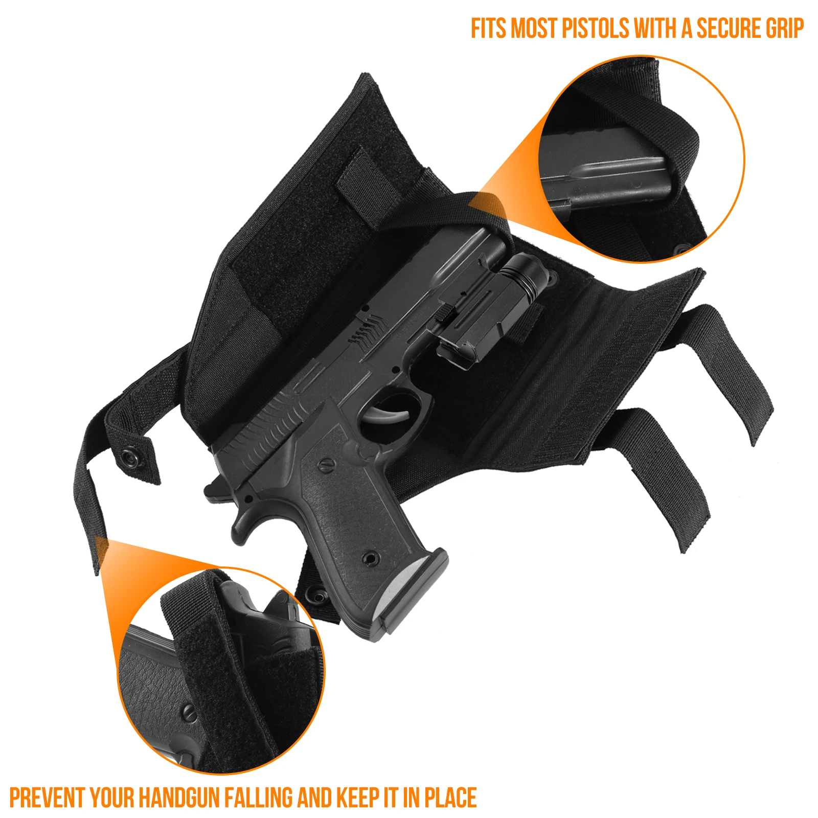 Funda táctica pistoleta universal GL M9 con correaje - imagen 3