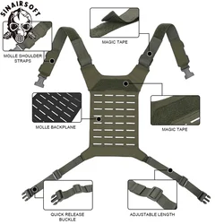 Chest Rig Táctico Modular MOLLE Gris – Chaleco portacargadores regulable