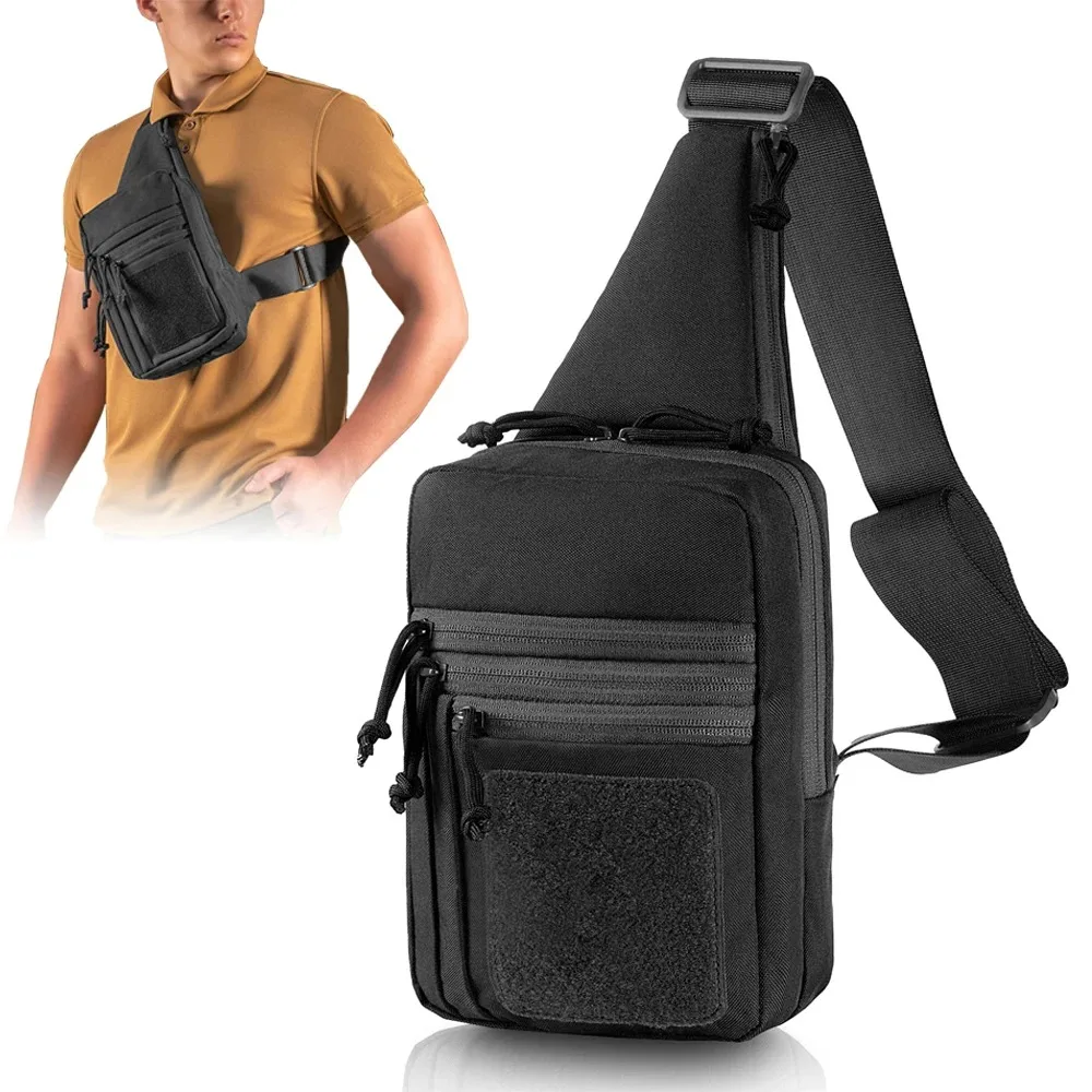 Bandolera táctica de pecho con funda para pistola de porte oculto