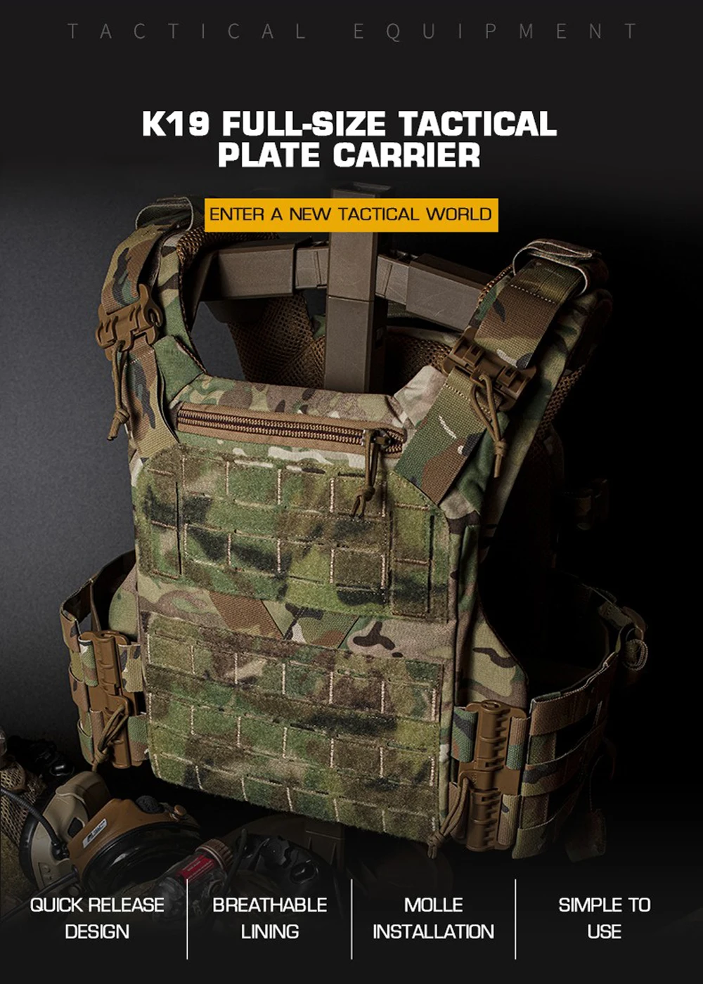 Chaleco en camuflaje