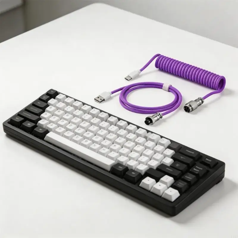 Cable de teclado mecánico con conectores metálicos desmontables - imagen 4