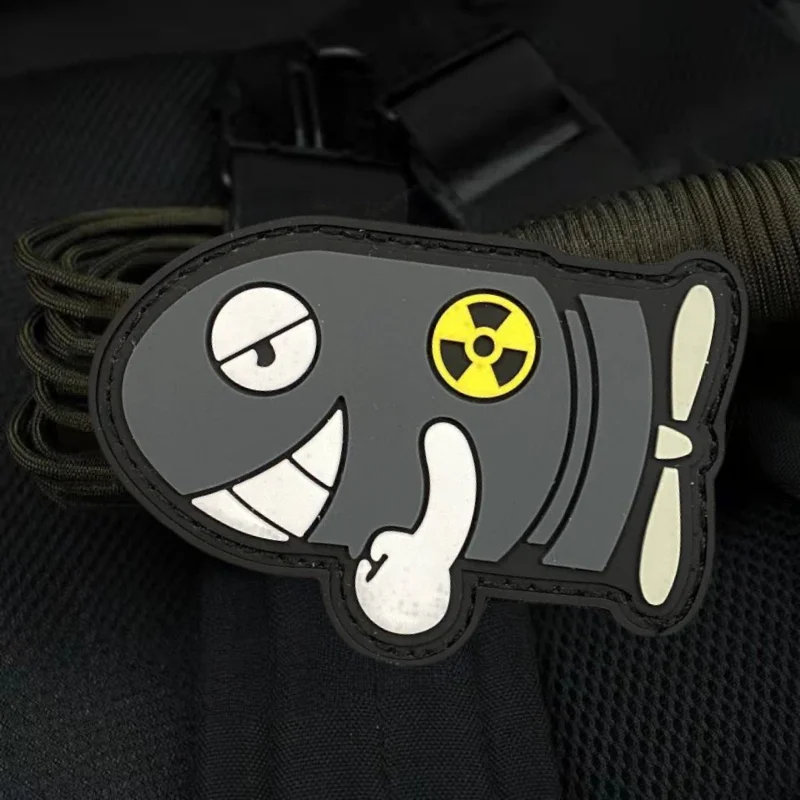 Parche táctico PVC volumétrico Torpedo con velcro gancho y bucle - imagen 4