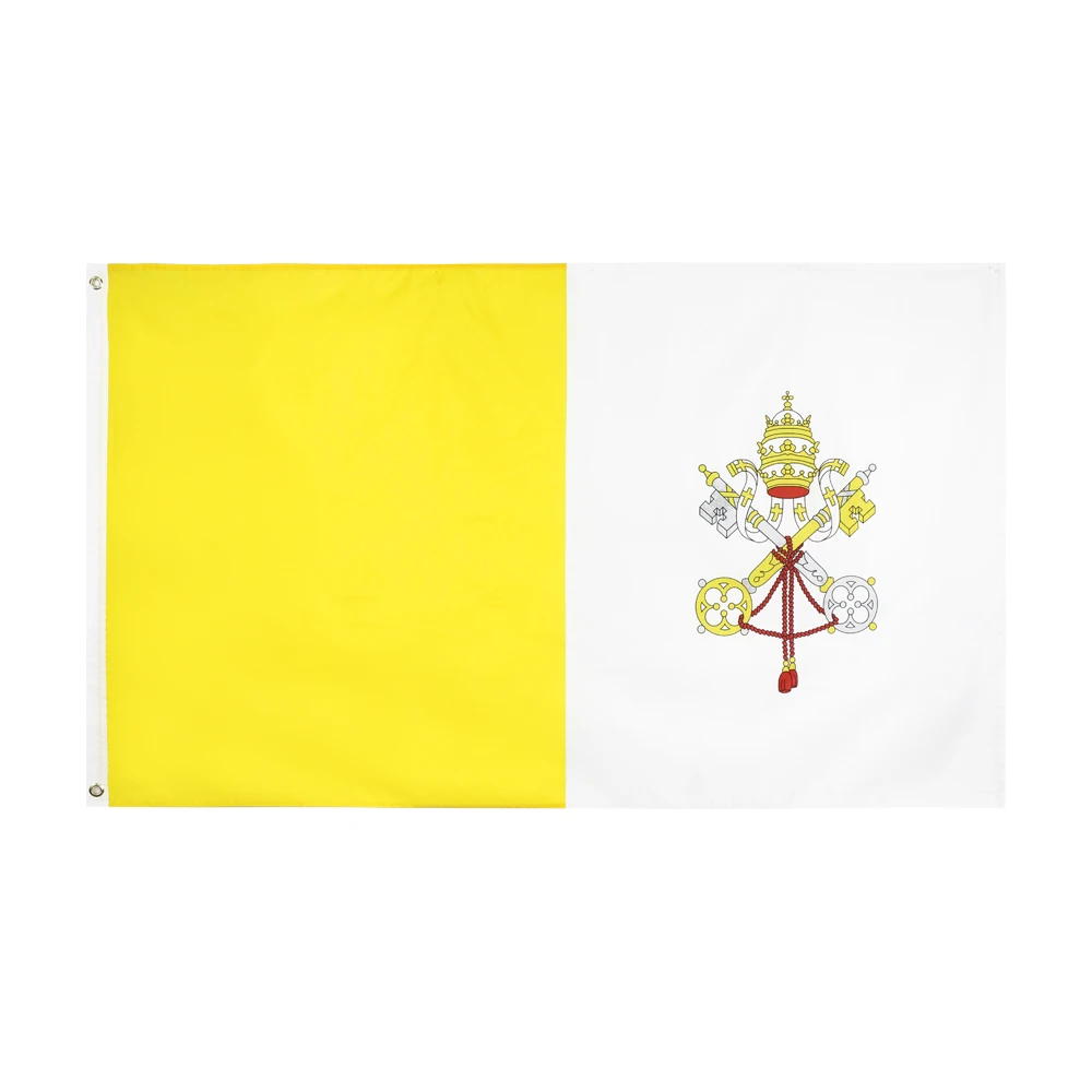 Bandera del Vaticano 90x150 cm en detalle