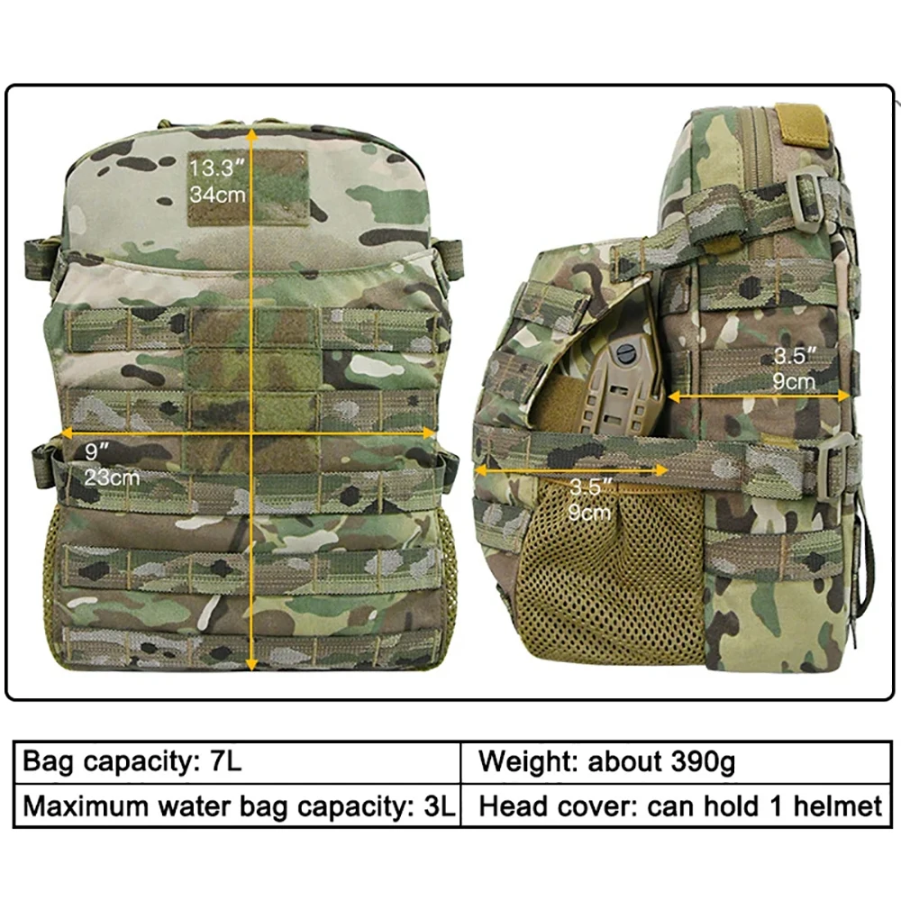 Funda táctica para casco nylon resistente plegable con sujeción caza - imagen 2