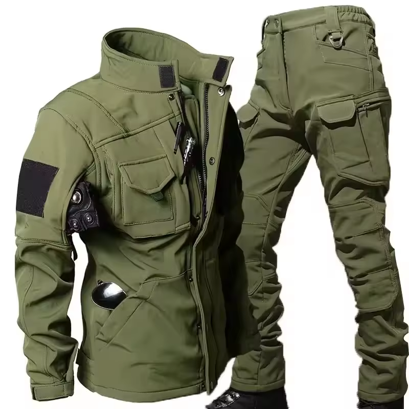 Chaqueta y pantalón tácticos piel de tiburón impermeable - imagen 3
