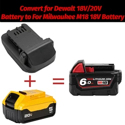 Adaptador de batería Dewalt a Milwaukee, litio para herramientas