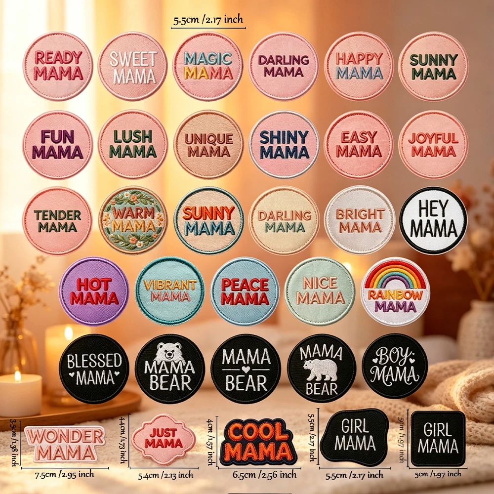 Mamá Oso Parche bordado termoadhesivo para coser, sombreros y bolsos - imagen 3