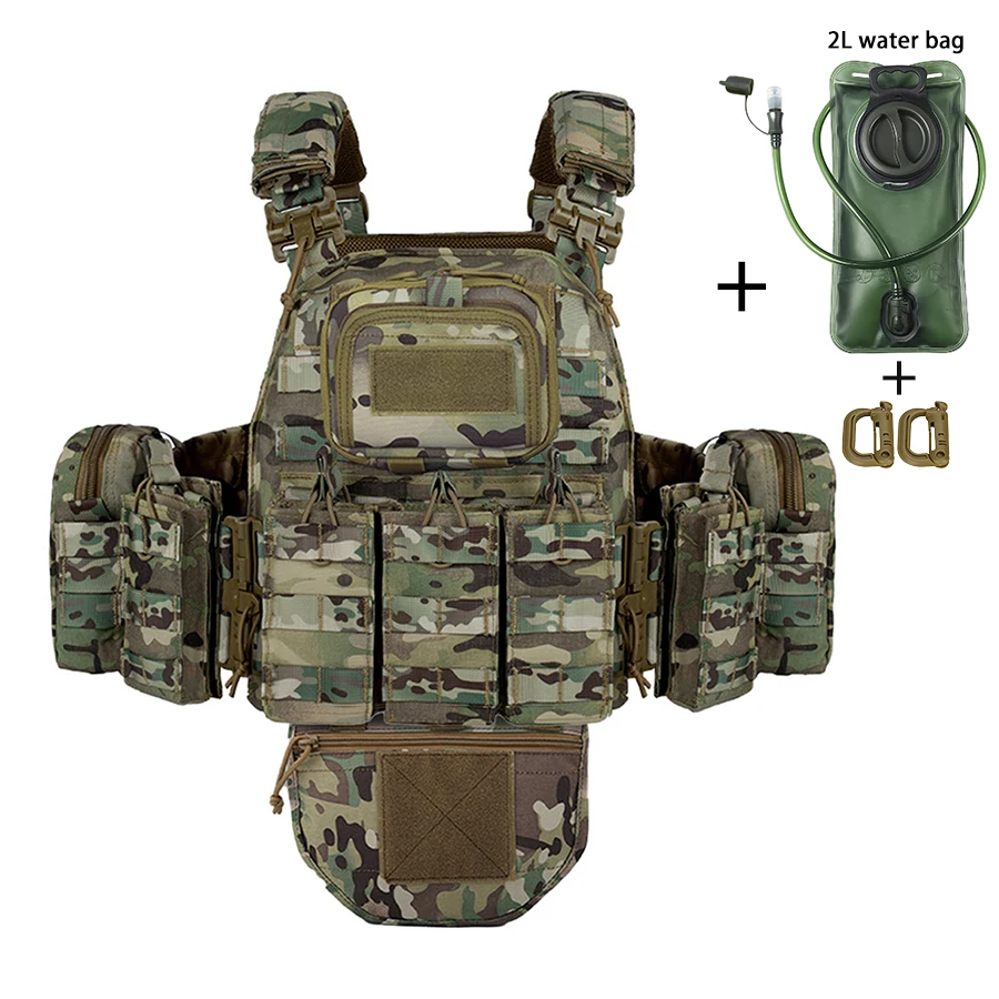 Chaleco táctico de caza camuflaje liberación rápida MOLLE modular - imagen 2