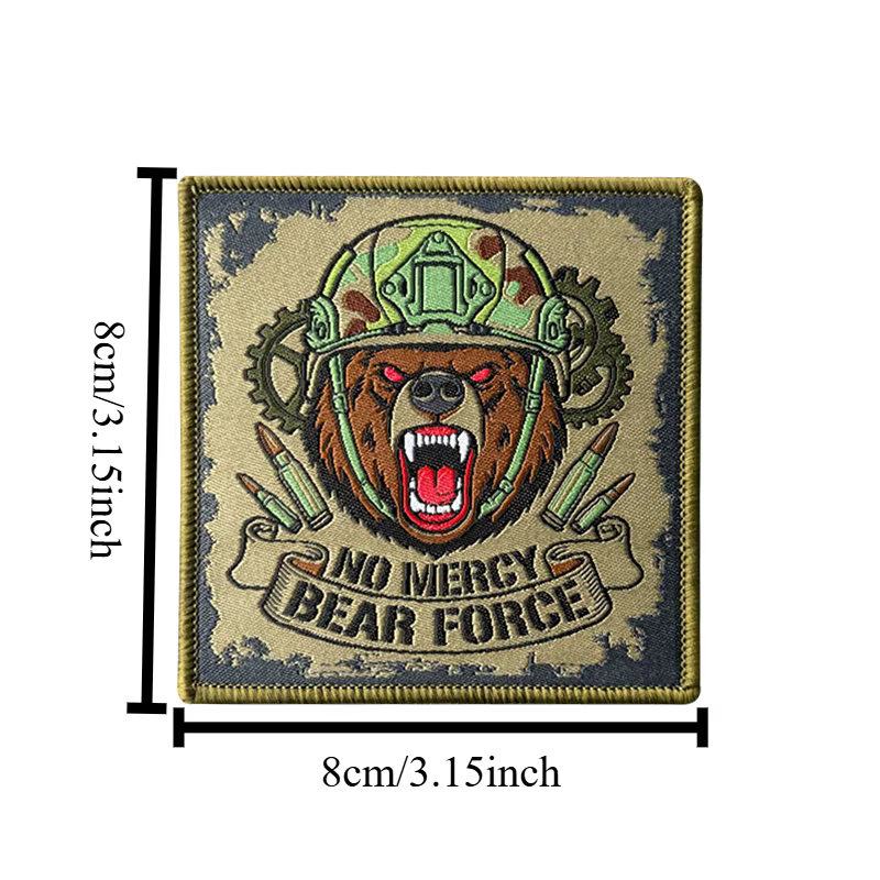 No Mercy Parche táctico oso impreso con velcro gancho-bucle - imagen 2