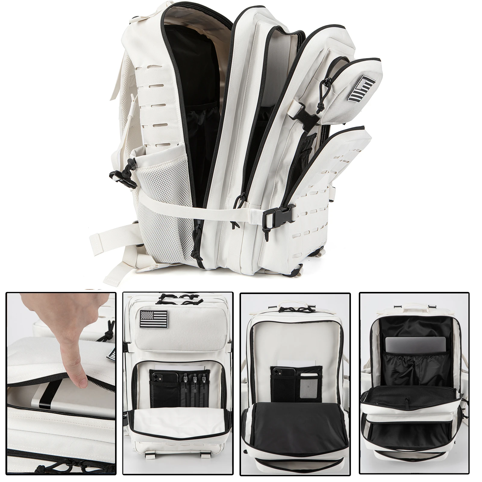 Mochila táctica Hking portabotellas para supervivencia al aire - imagen 4