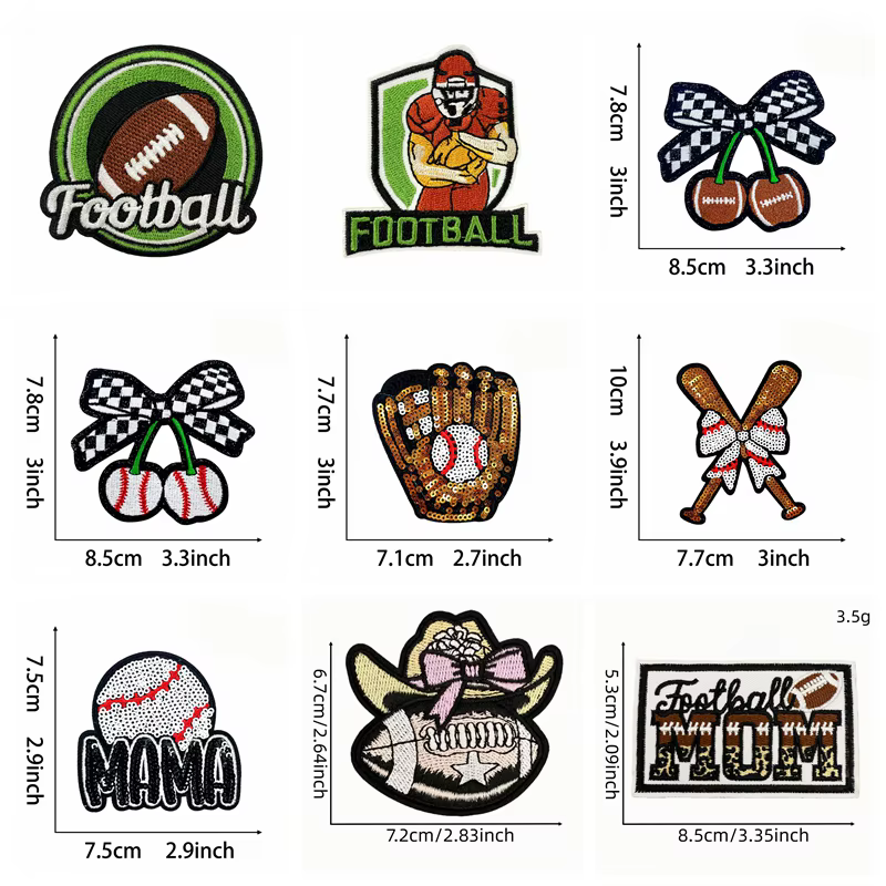 Parche bordado leopardo fútbol – Insignia para planchar ropa mamá - imagen 5