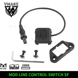 Interruptor de presión táctico airsoft con linterna y mando PEQ-15/NGAL