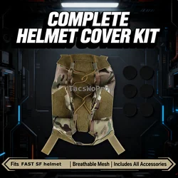 FAST SF Super High Cut funda táctica casco Airsoft camuflaje elástico