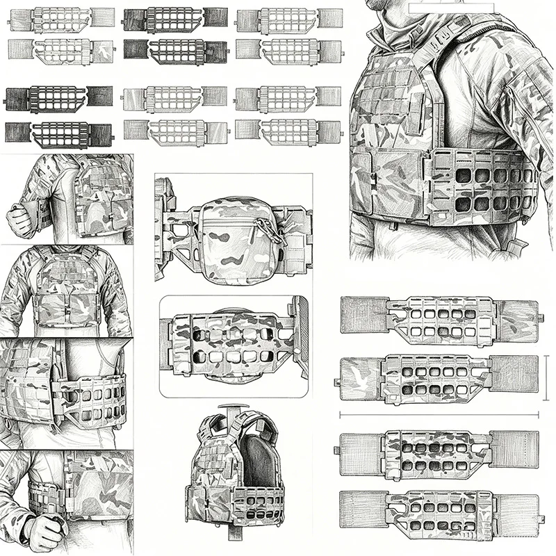 Chaleco táctico caza ligero Serie K MOLLE lateral con liberación rápida - imagen 2