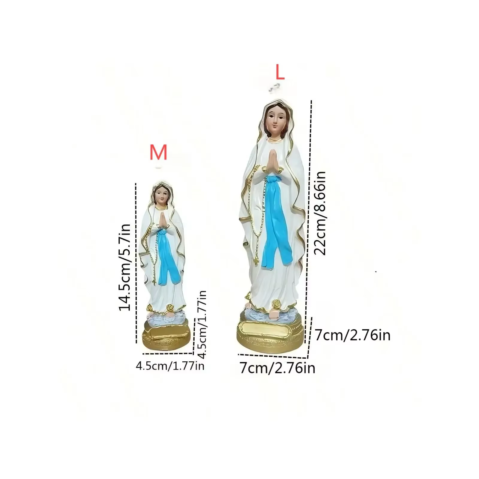 Estatua religiosa de resina de la Virgen María para decoración - imagen 5