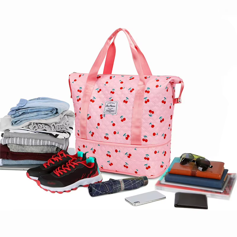 Bolsa nailon fresa cereza mujer – Camping senderismo gimnasio yoga - imagen 2
