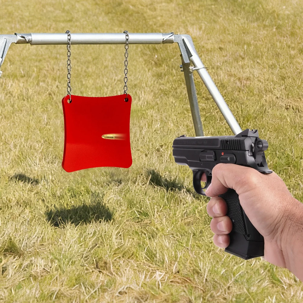 Objetivo de tiro AR500 de acero para pistola y rifle portátil - imagen 4