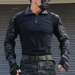 Camiseta táctica camuflaje transpirable senderismo hombre