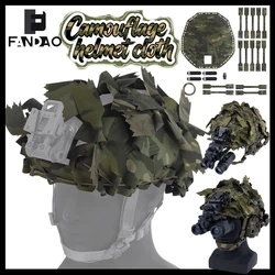Cubierta de casco táctica camuflaje Airsoft con red ligera y rápida