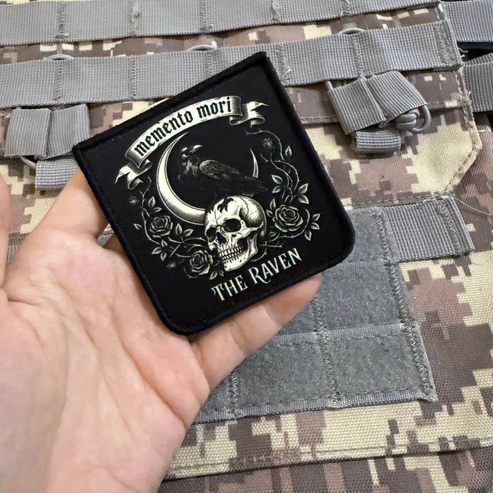 Parche táctico morale calavera de cuervo – gancho y bucle cuadrado - imagen 4