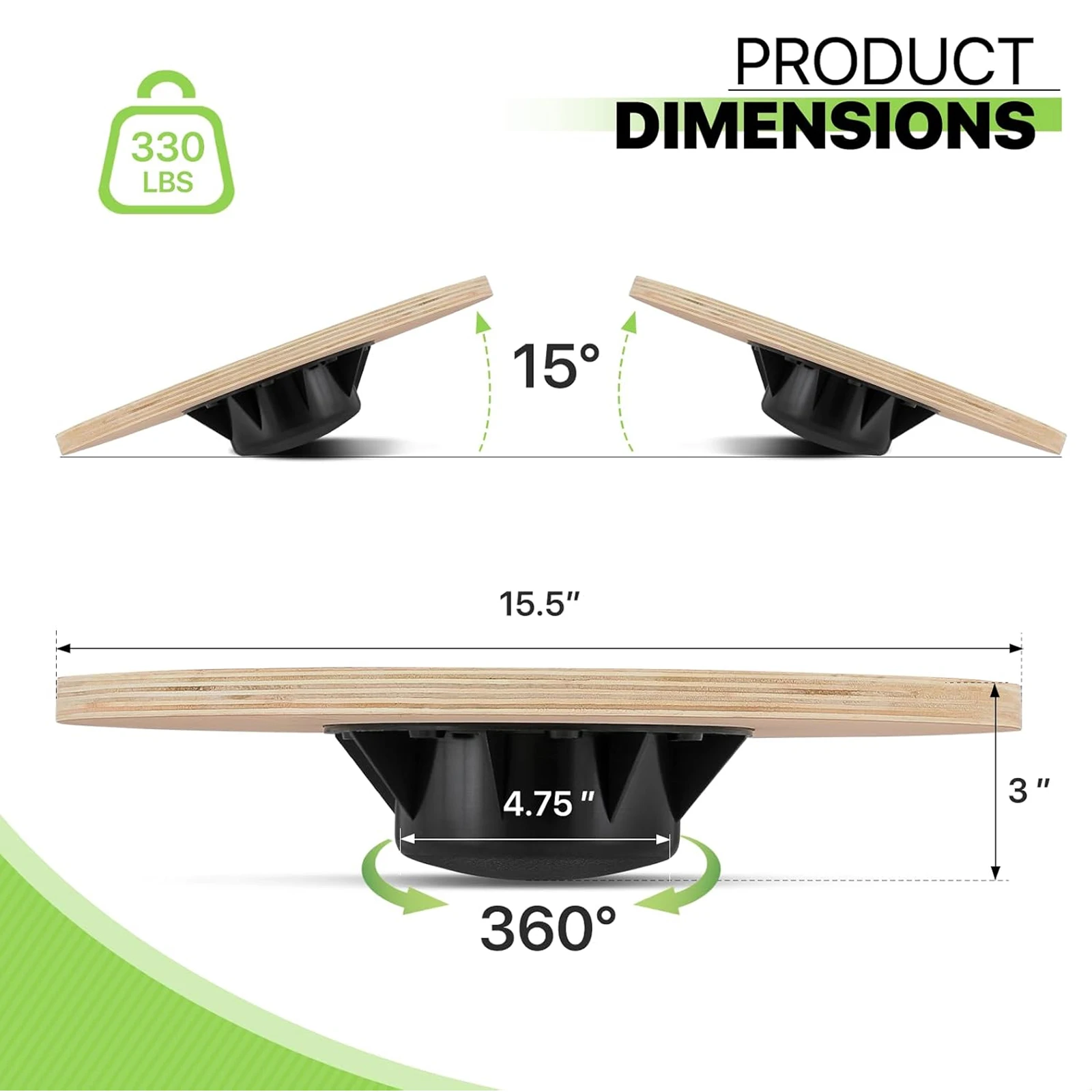 Tabla de equilibrio oscilante con base giratoria para estabilidad total - imagen 4